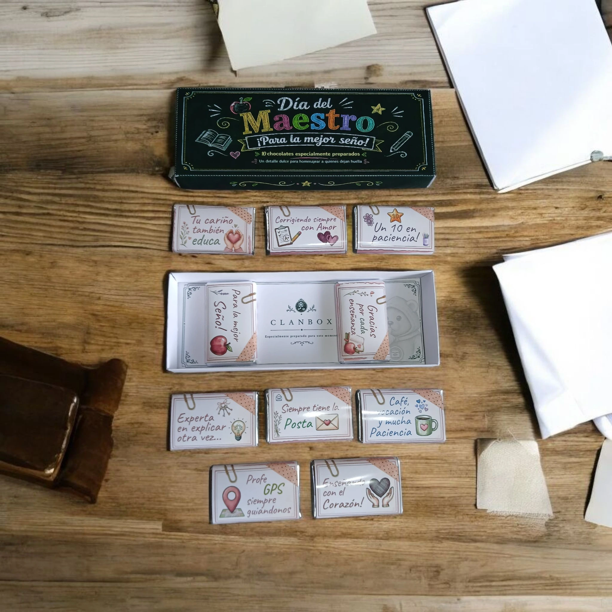 Estuche personalizado de chocolates ClanBox